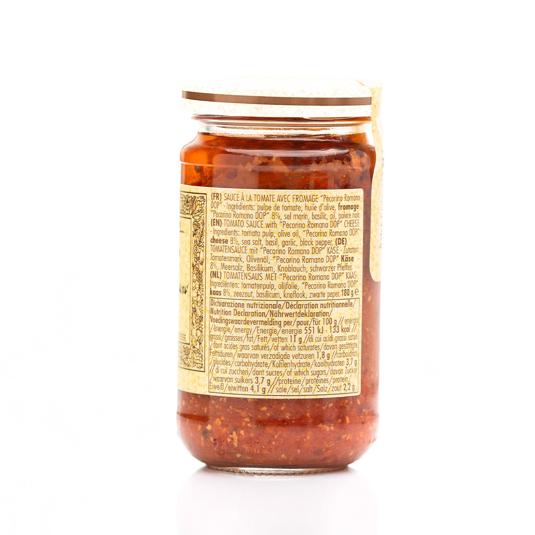 La Favorita Tomato Sauce with Pecorino Romano DOP Cheese 180g