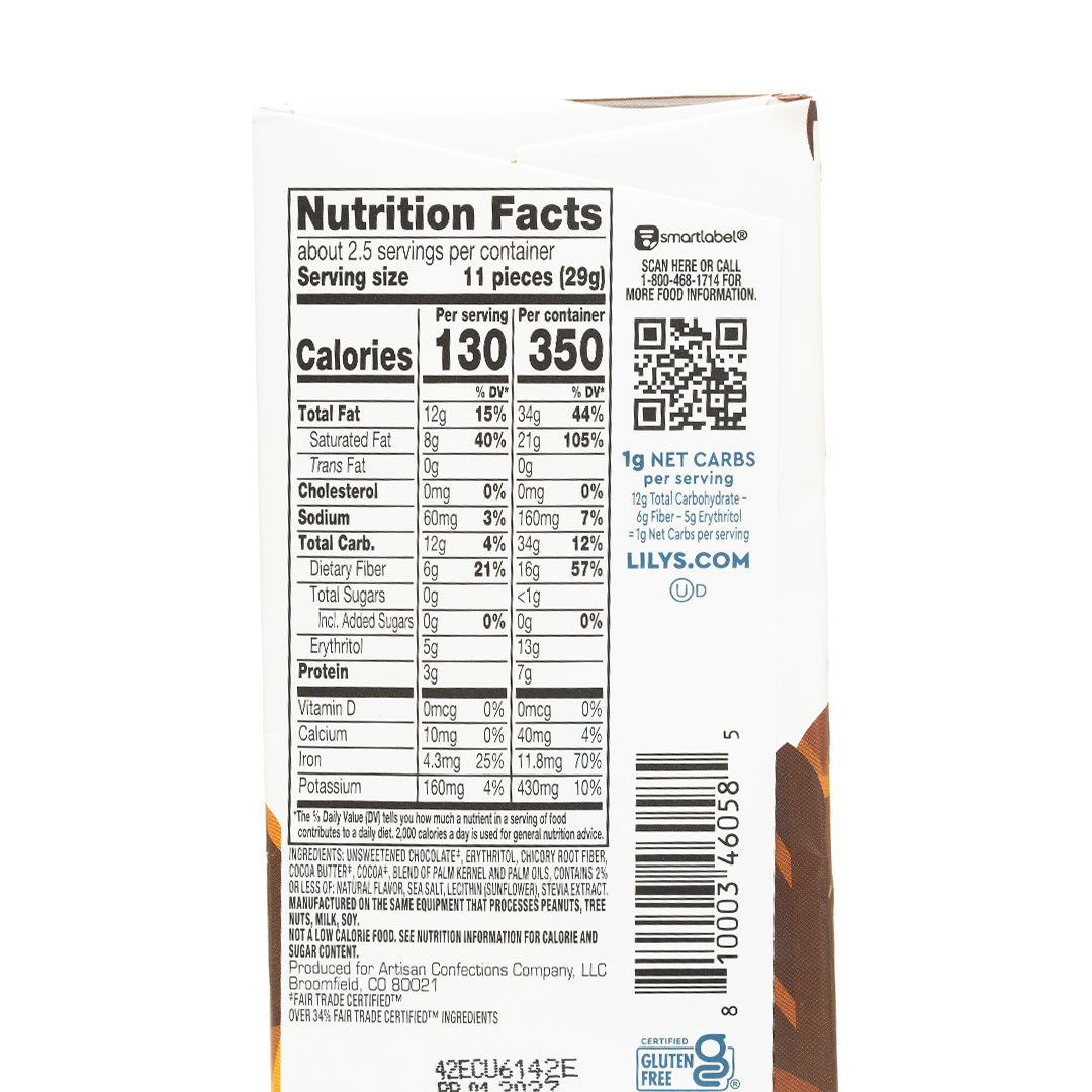 Lily's Salted Caramel Extra Dark Chocolate Style Bar - 70% Cacao 79g
