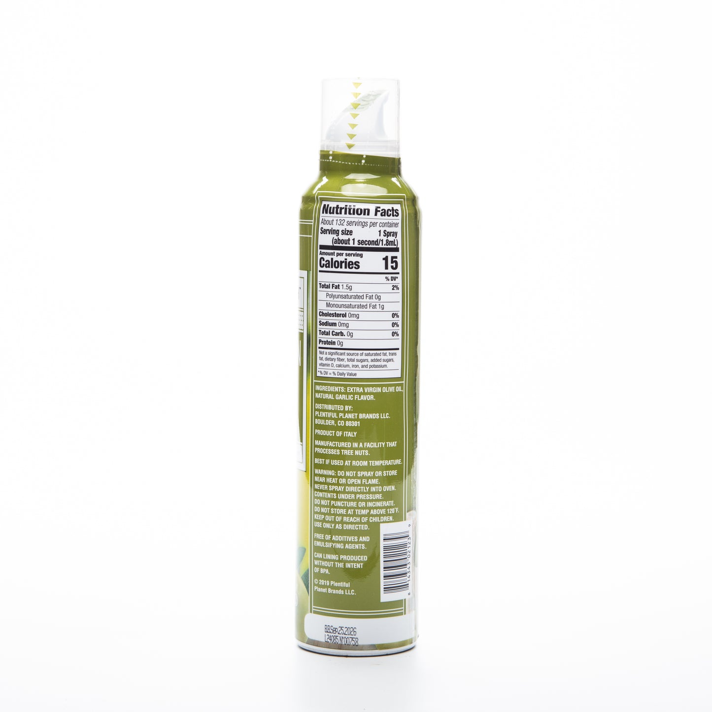 Made With Extra Virgin Olive Oil Coooking Oil Spray 237ml