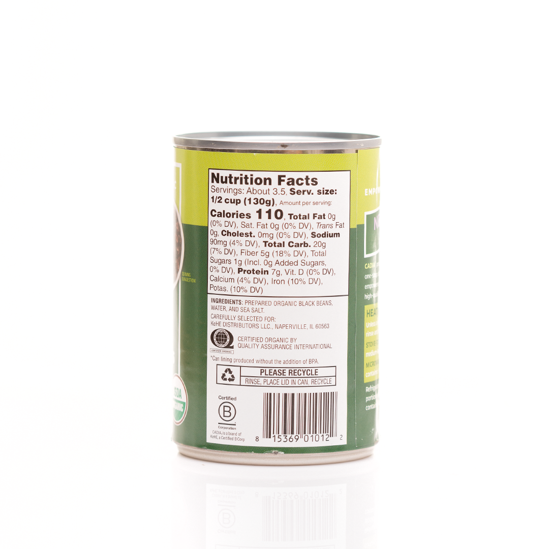 Cadia Organic Black Beans 425g