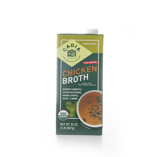 Cadia Low Sodium Free-Range Chicken Broth 907g