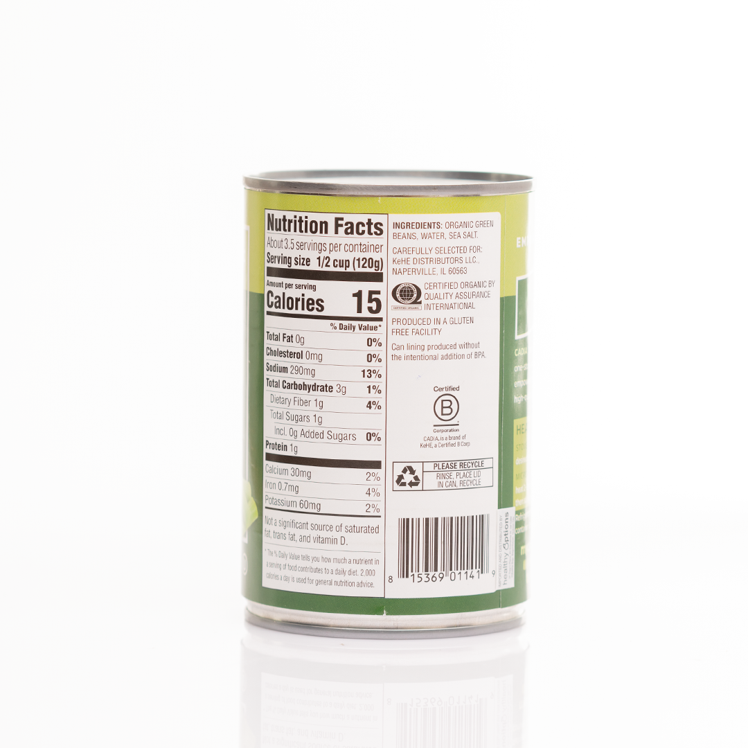 Cadia Organic Cut Green Beans 411g
