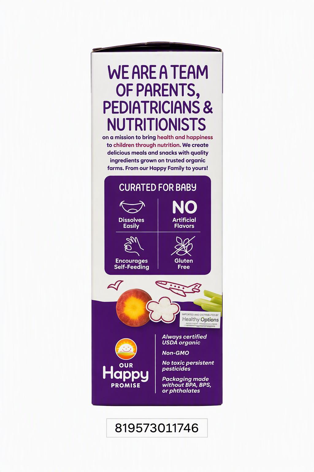 Happy Baby Organic Teethers Blueberry & Purple Carrot 48g