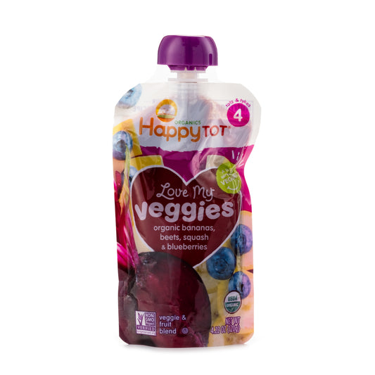 Happy Tot Love My Veggies Banana, Beet, Squash & Blueberries Stage 4 120g