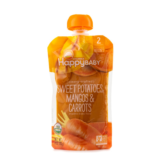 Happy Baby Clearly Crafted Sweet Potatoes, Mangos, & Carrots 113g