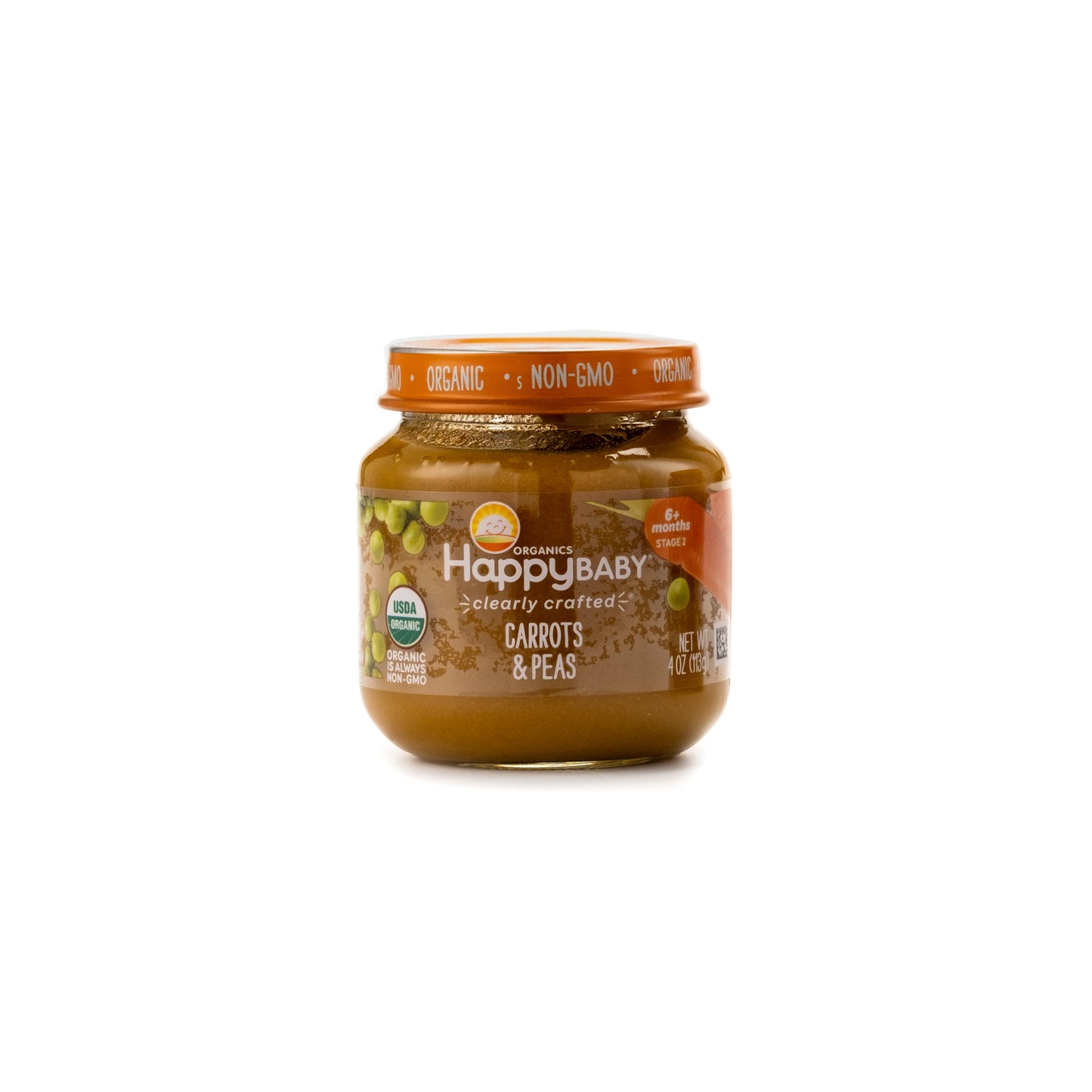 Happy Baby Clearly Crafted Carrots & Peas 113g