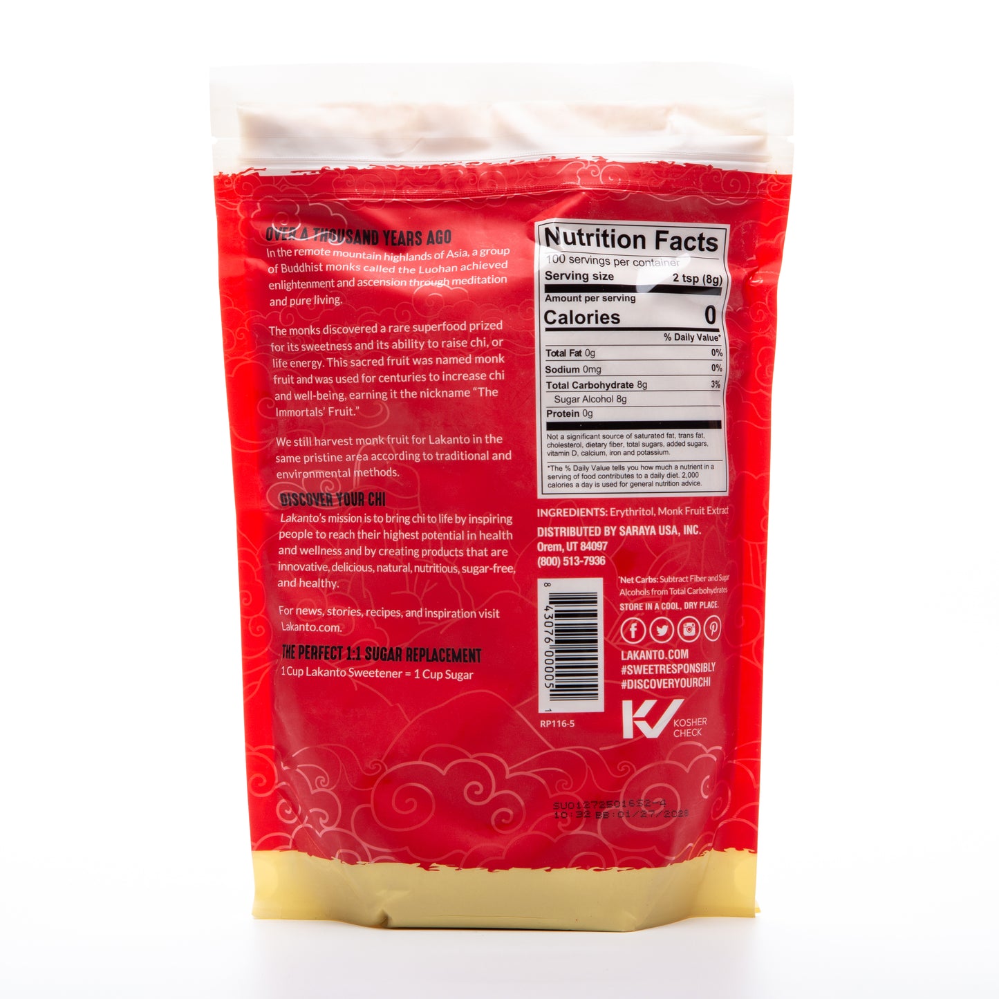 Lakanto Golden Monkfruit Sweetener 800g