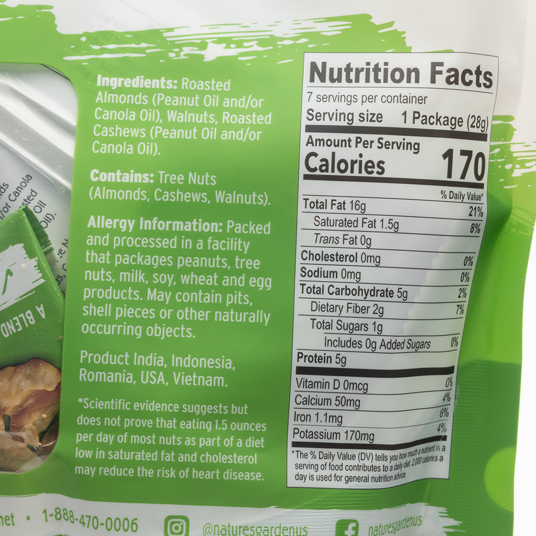 Nature's Garden Omega-3 Nut Mix 7 Bags (28g)