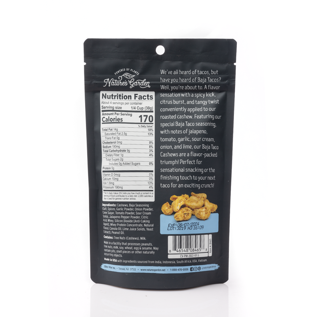 Nature's Garden Baja Taco Cashews 113g