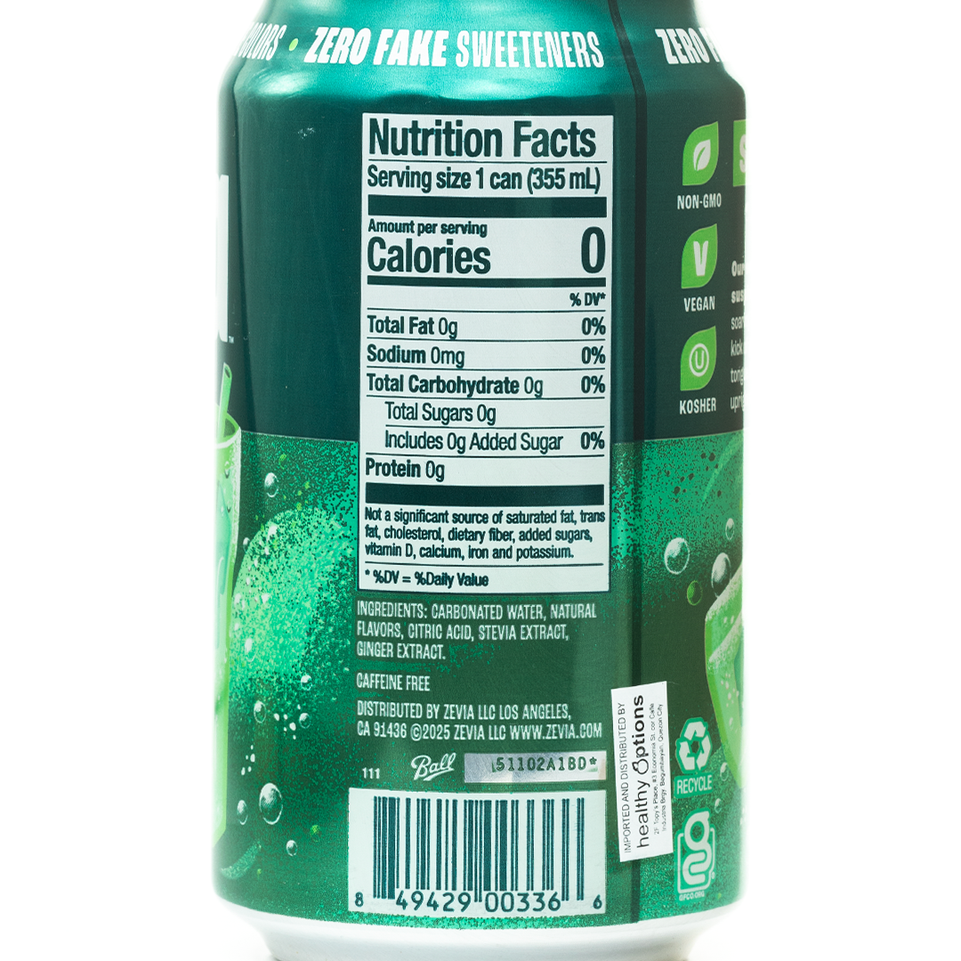 Zevia Ginger Ale Soda 355ml