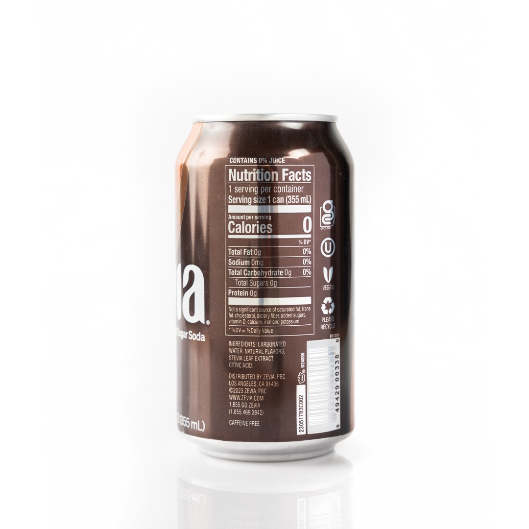 Zevia Ginger Root Beer Soda 355ml
