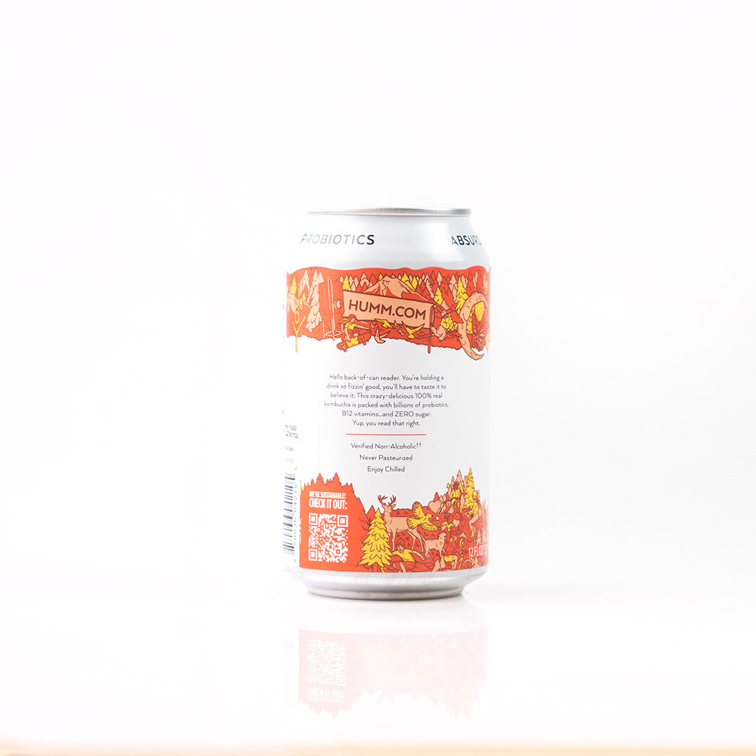 Humm Probiotic Kombucha Zero Sugar Blood Orange 355ml