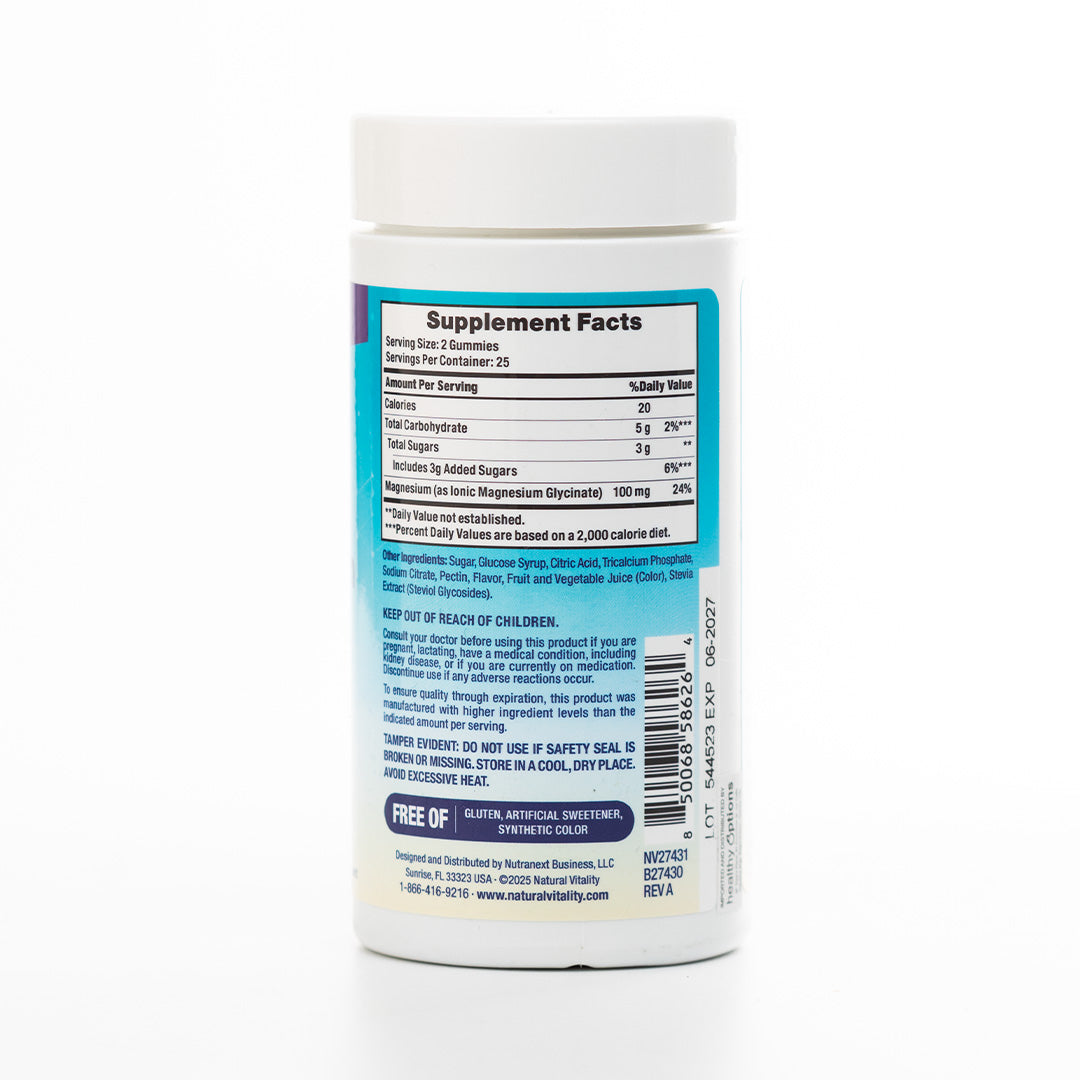 Natural Vitality Calm Magnesium Glycinate 50 Gummies