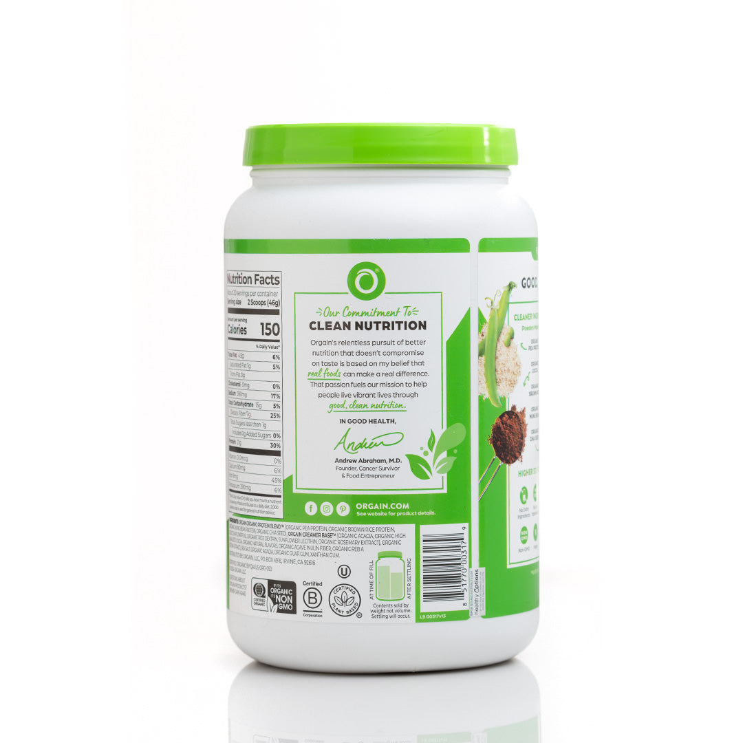 Orgain Plant-Based Organic Protein Powder Creamy Chocolate Fudge 920g