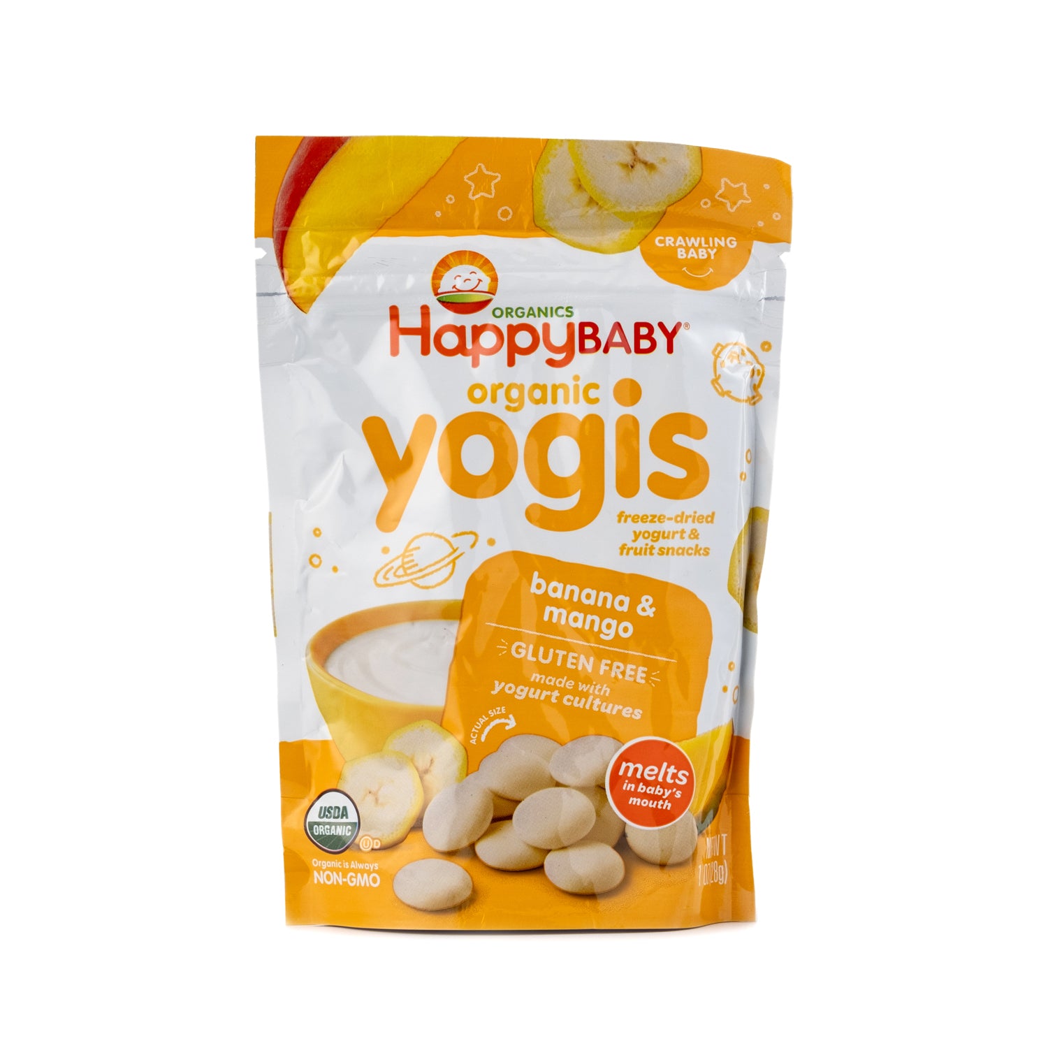 Happy Baby Organic Yogis Banana Mango 28g – Healthy Options