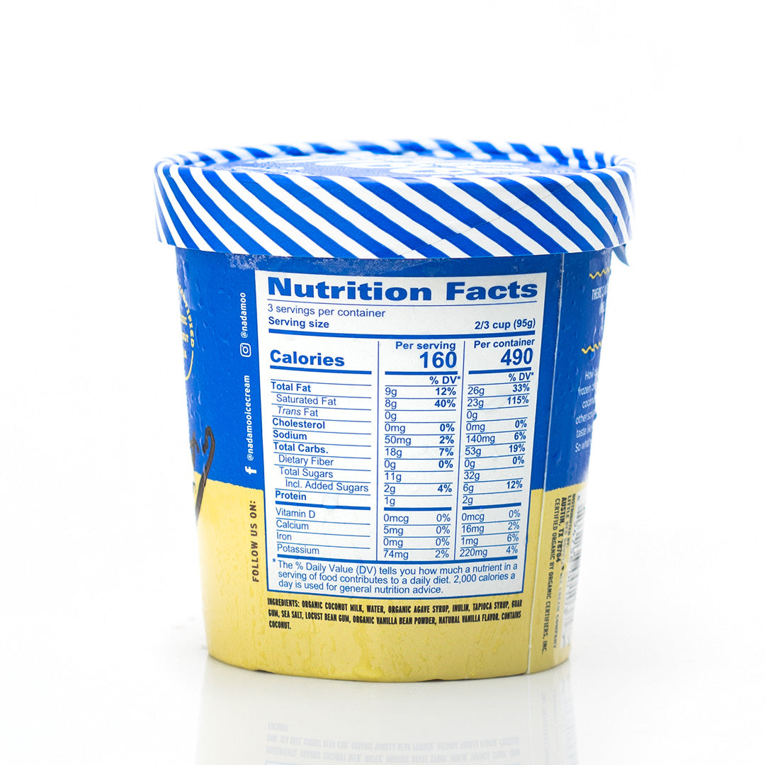 Nada Moo! Organic Vanilla Bean Ice Cream Pint 473ml