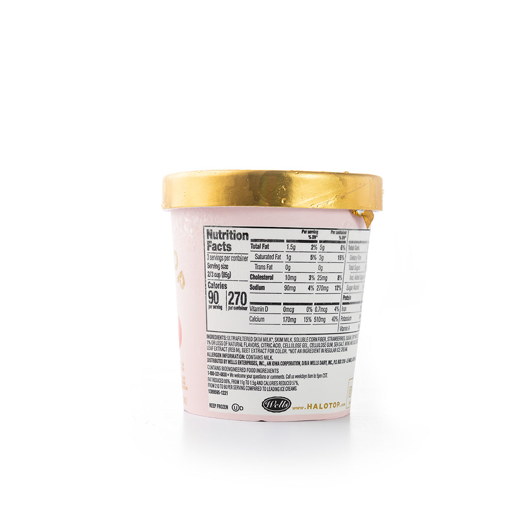 Halo Top Creamery Strawberry Light Ice Cream Pint 473ml