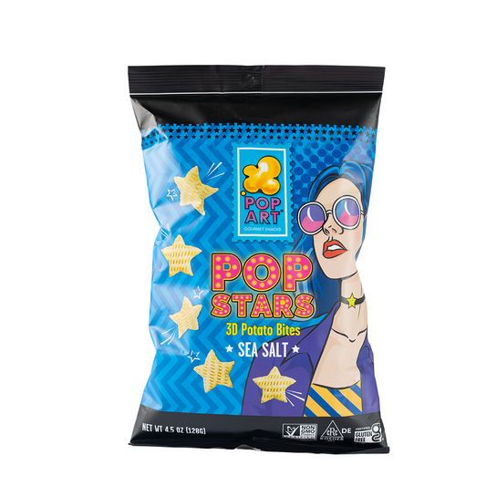 Pop Art Pop Stars Sea Salt Potato Bites 128g