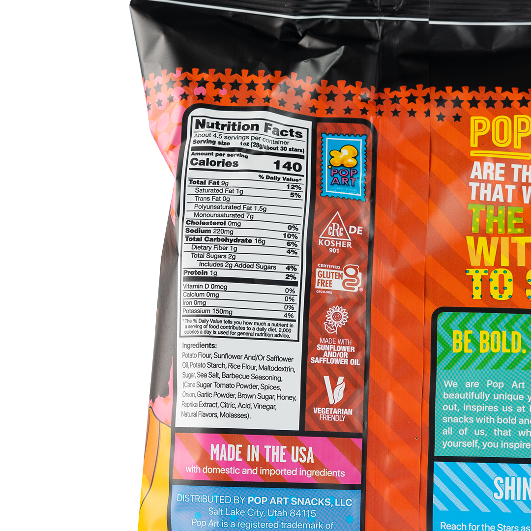 Pop Art Pop Stars Barbecue Potato Bites 128g