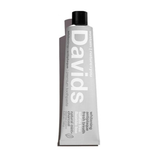 Davids Whitening Antiplaque Mint and Charcoal Fluoride Free Toothpaste 149g