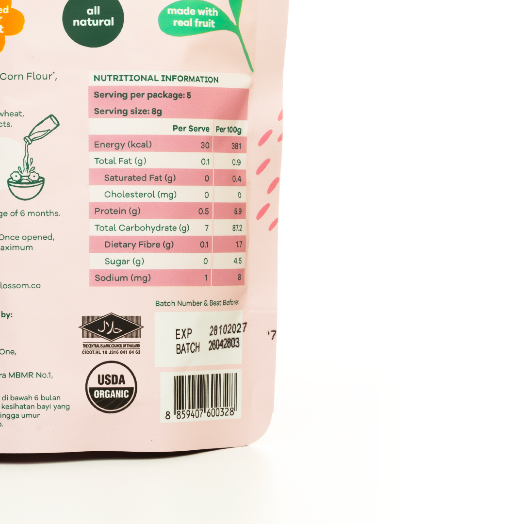 Little Blossom Organic Brown Rice Strawberry Puffs 40g