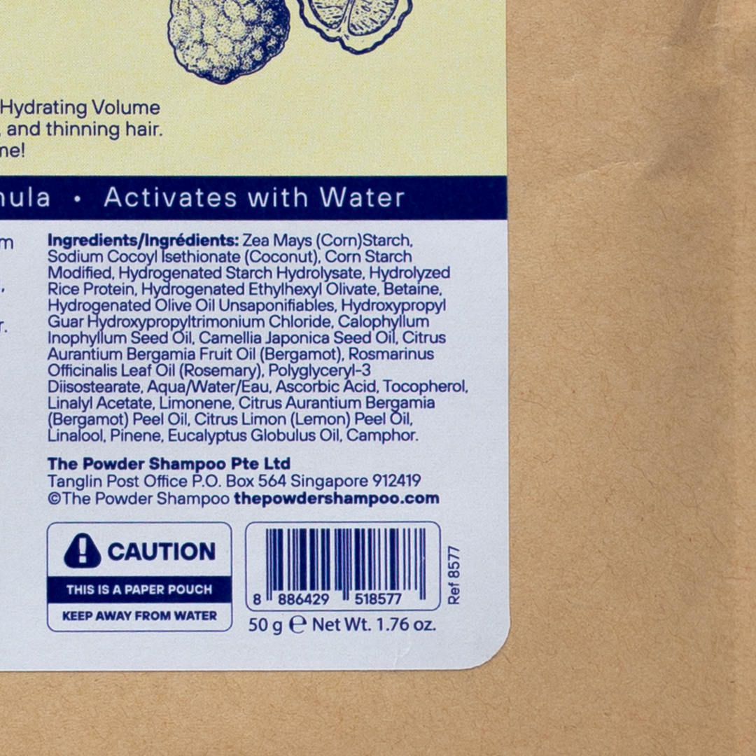 The Powder Conditioner Bergamot and Rosemary Hydrating for Fine Dry Thinning Hair Refill 50g
