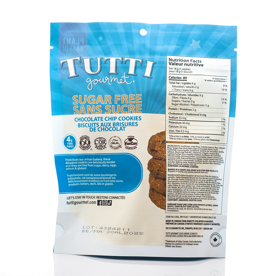 Tutti Gourmet Sugar Free Chocolate Chip Cookies 142g