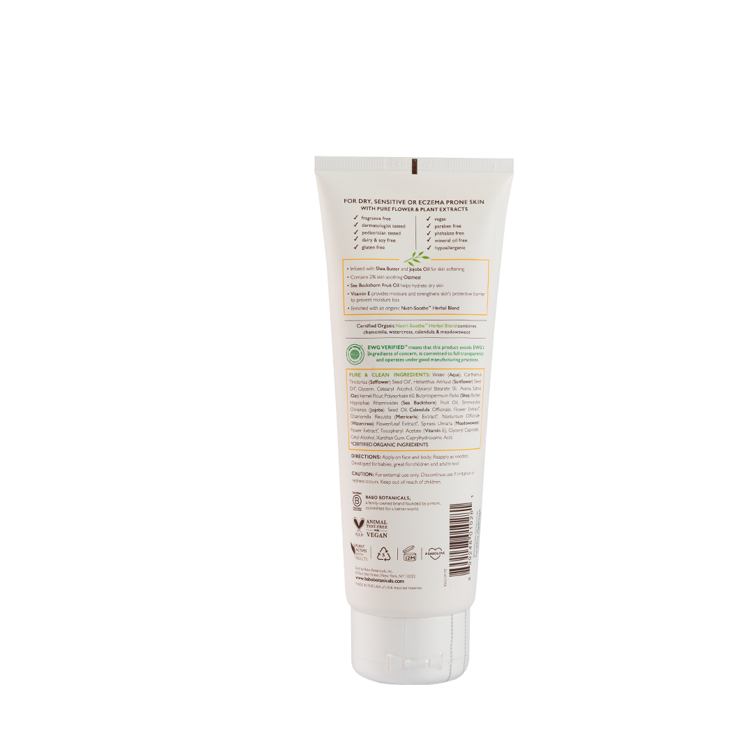 Babo Botanicals Sensitive Baby Daily Hydra Lotion Fragrance Free 237ml