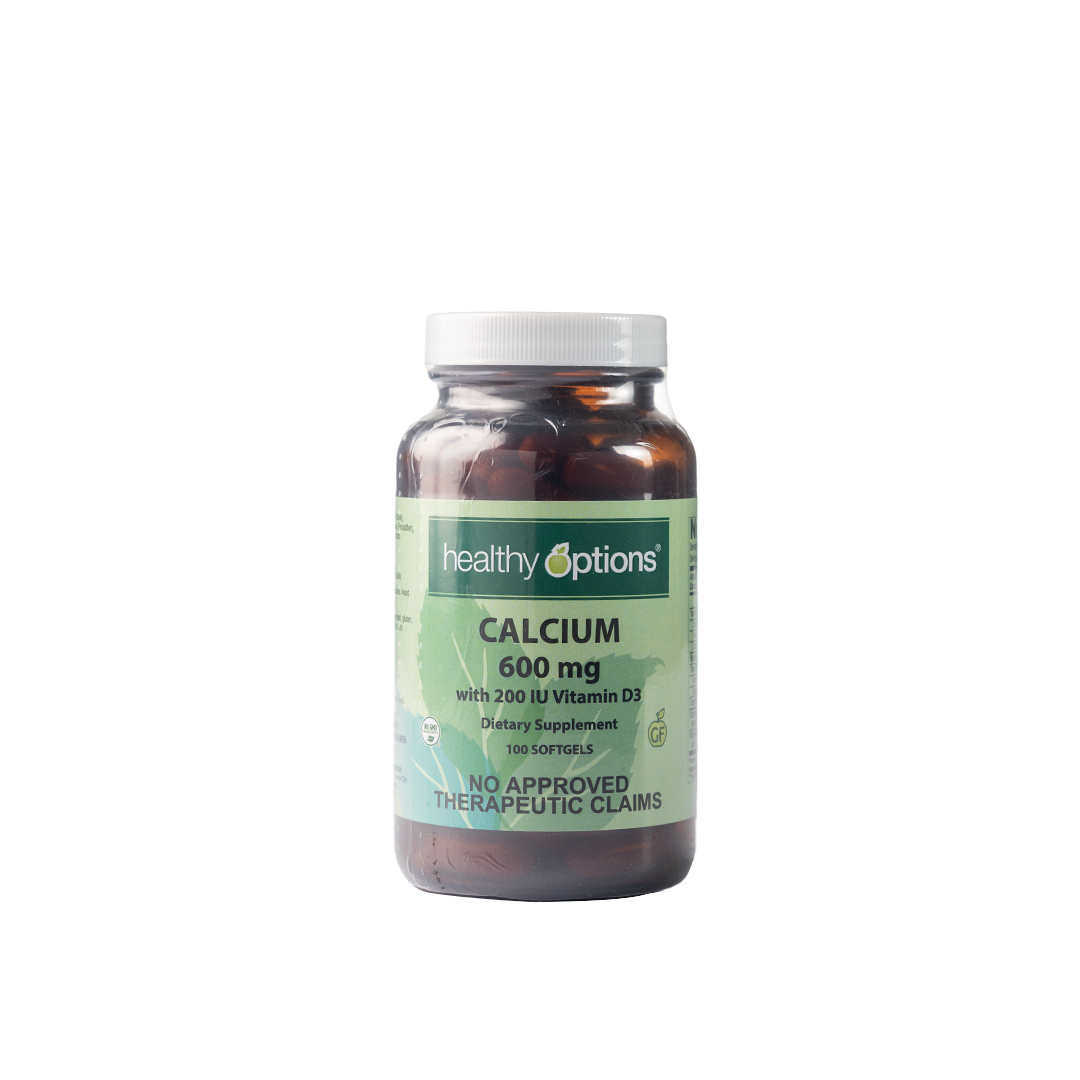 Healthy Options Calcium 600mg 100 Softgels