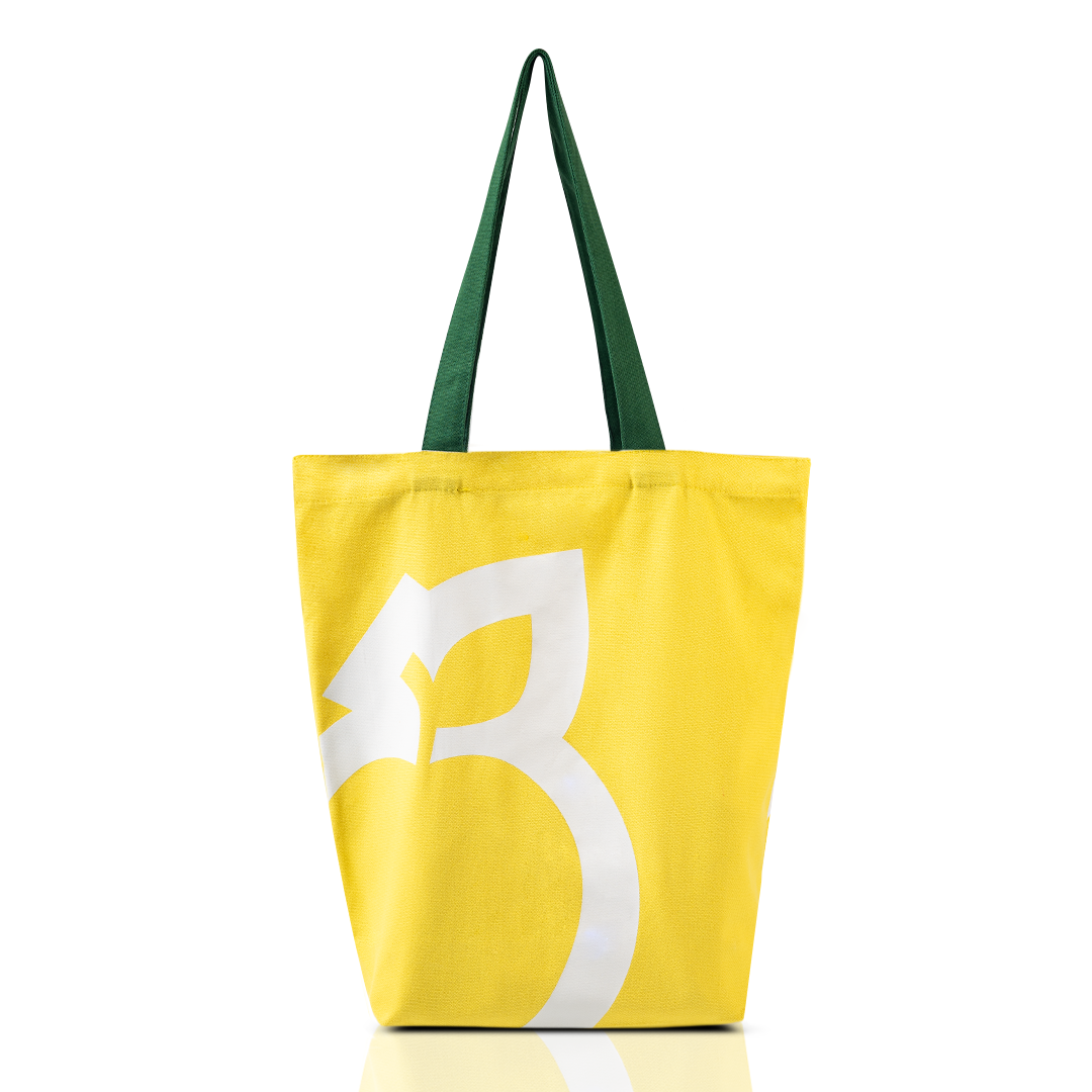 Healthy Options Yellow Tote Bag - Good Food Good Mood