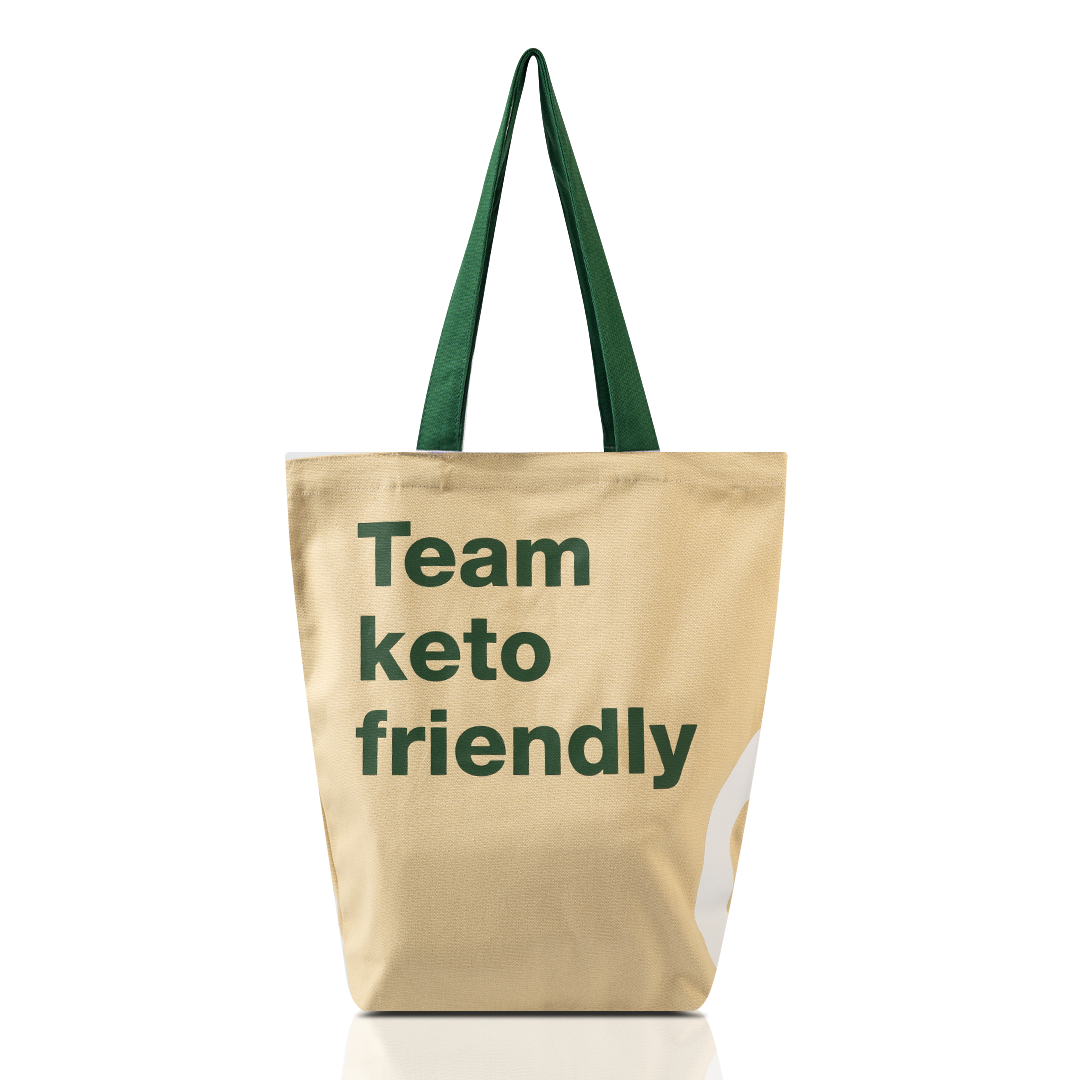 Healthy Options Beige Tote Bag - Team Keto Friendly