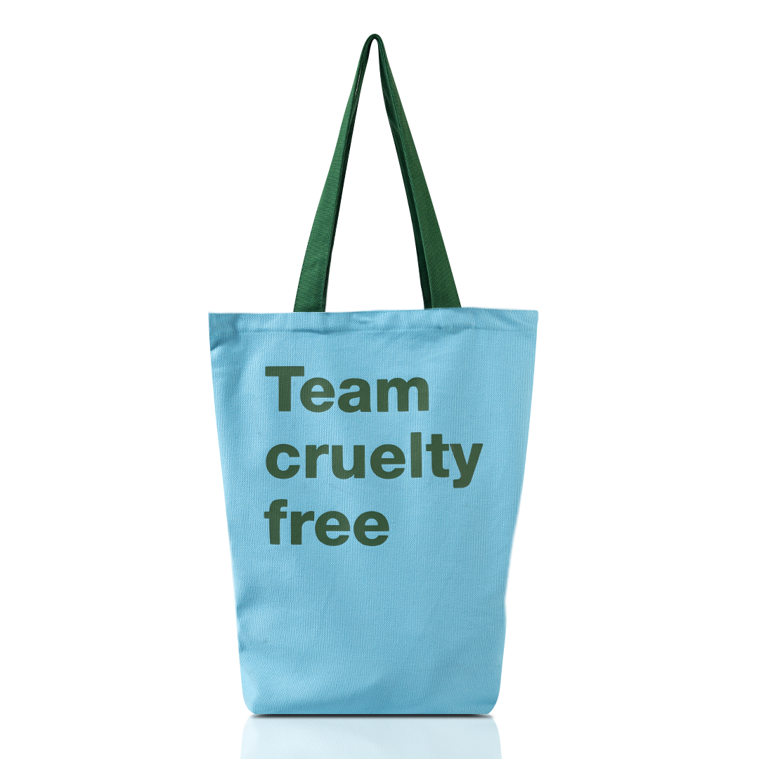 Healthy Options Blue Tote Bag - Team Cruelty Free