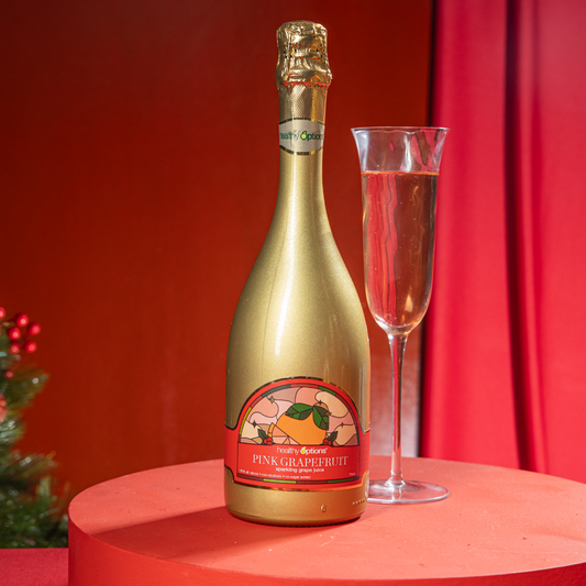 Healthy Options Pink Grapefruit Sparkling Grape Juice 750ml