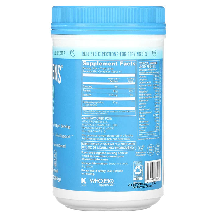 Vital Proteins Collagen Peptides Unflavored 284g