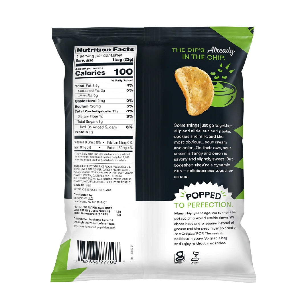 Popchips Sour Cream & Onion 142g