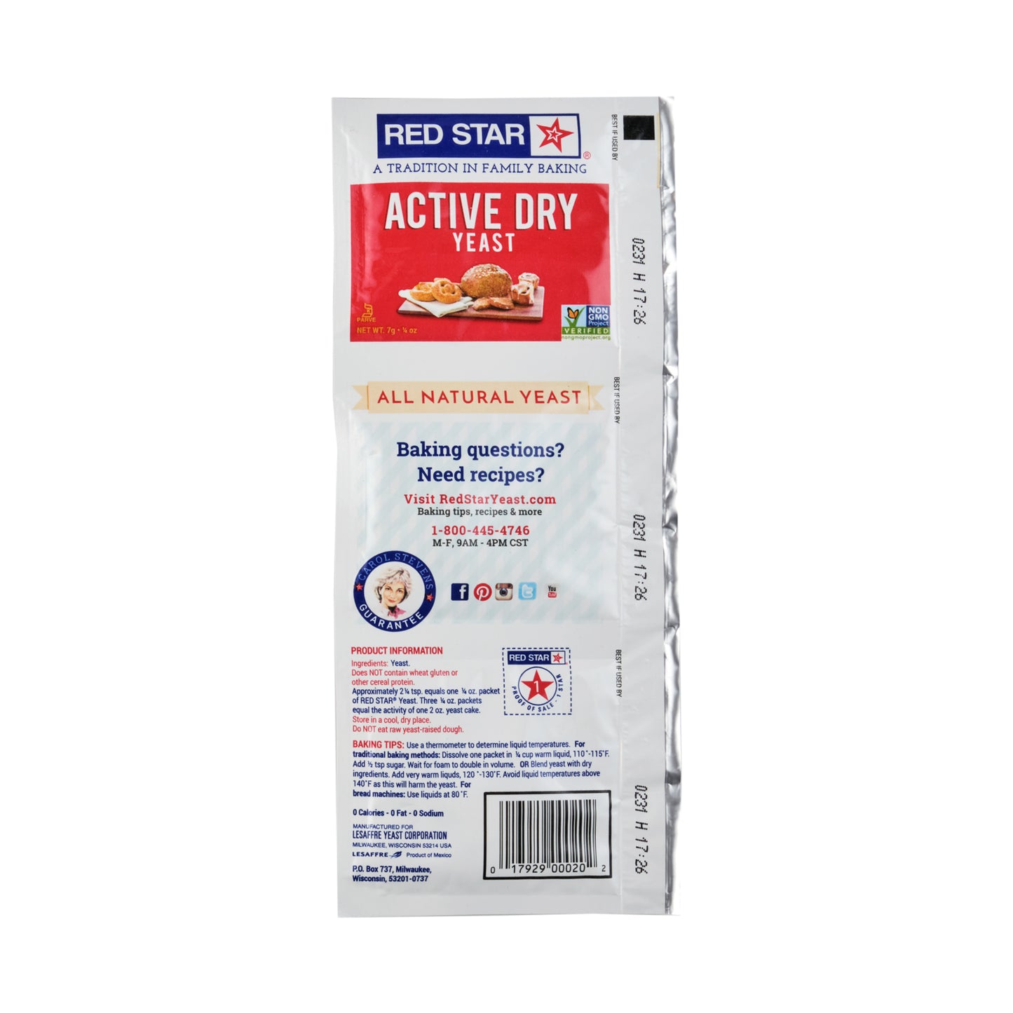 Red Star Active Dry Yeast 21g (3 x 7g packets)