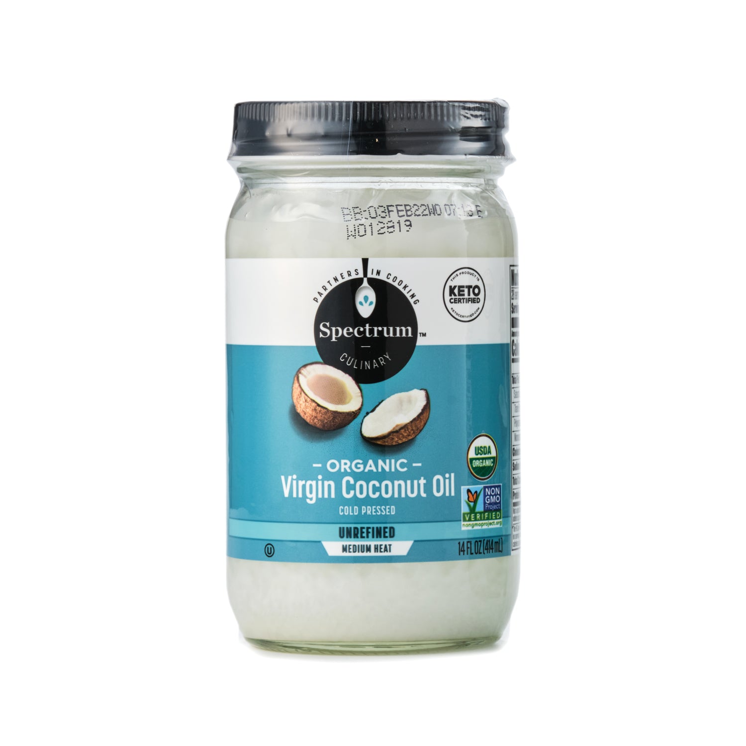 Spectrum Organic Virgin Coconut Oil Unrefined 414mL Healthy Options spectrum-organic-virgin-coconut-oil-unrefined-414ml-healthy-options