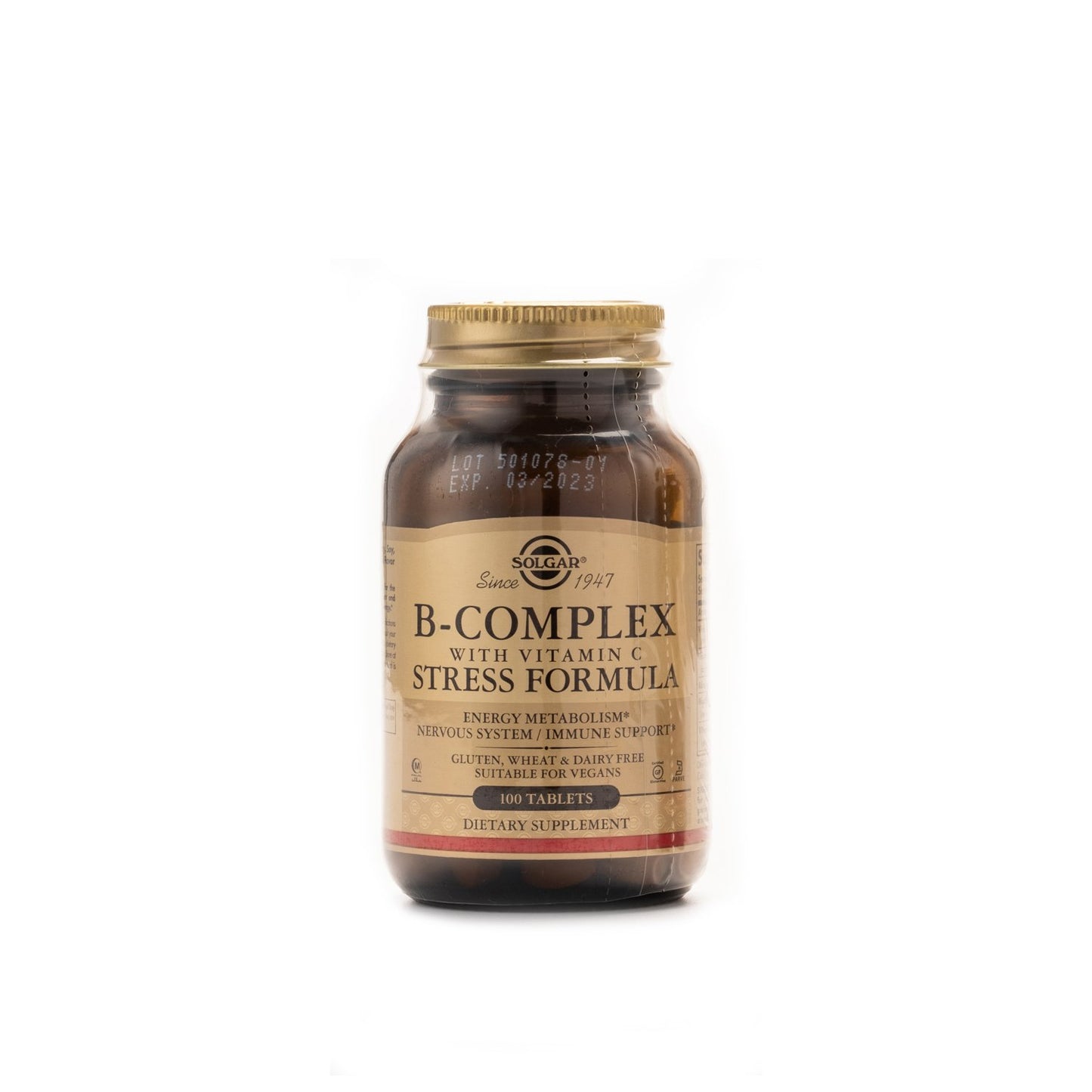 Solgar B Complex with Vitamin C Stress Formula 100 Tablets
