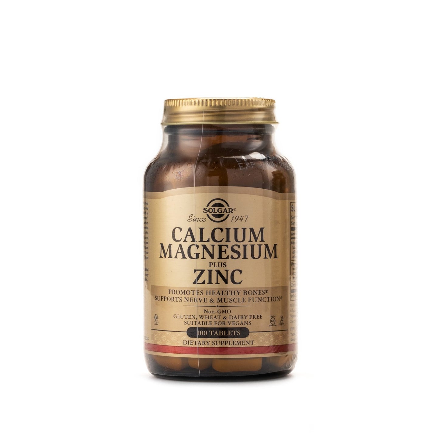 Solgar Calcium Magnesium Plus Zinc 100 Tablets