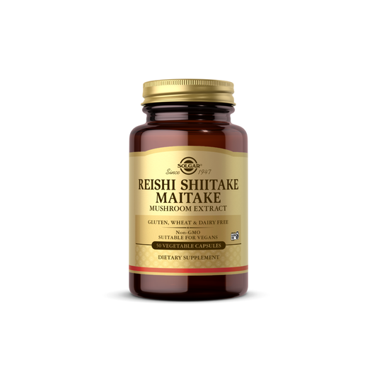 Solgar Reishi Shiitake Maitake Mushroom Extract 50 Vegetable Capsules