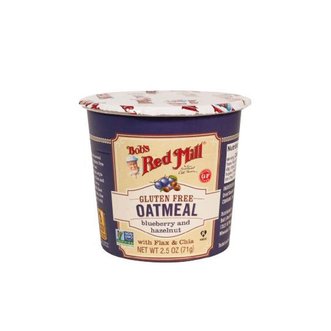 Bob's Red Mill Gluten-Free Blueberry and Hazelnut Oatmeal Cup with Flax and Chia 71g