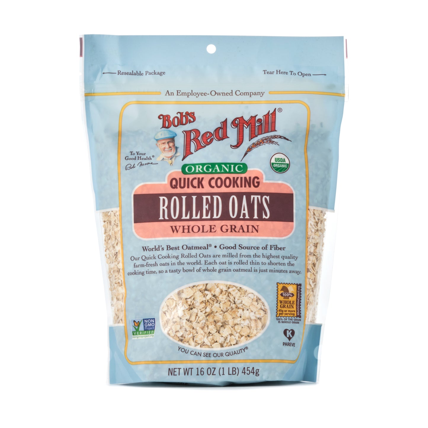 Bob's Red Mill Organic Quick Cooking Rolled Oats 454g