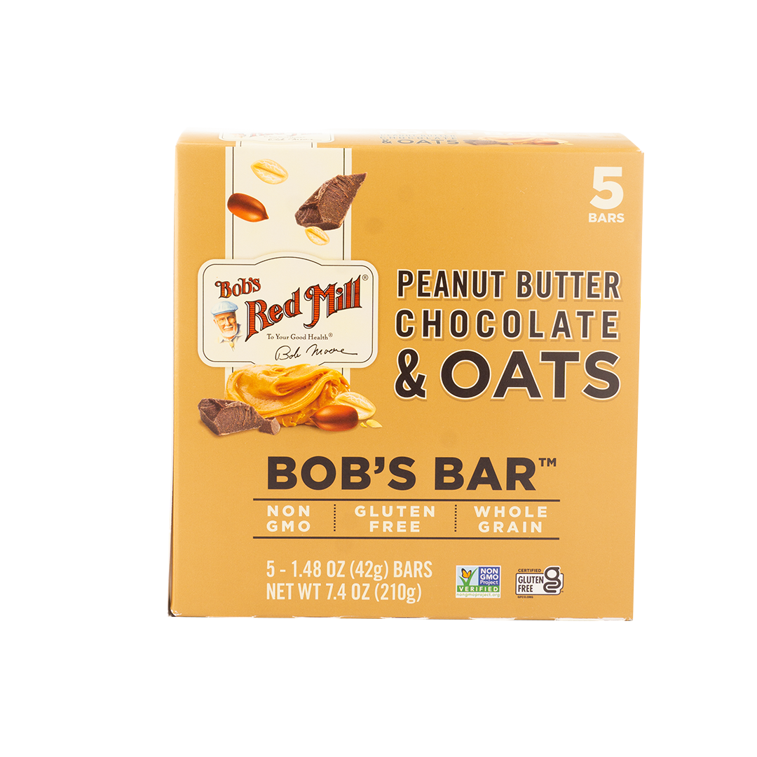 Bob's Red Mill Peanut Butter Chocolate & Oats Bob's Bar 5 - 42g Bars