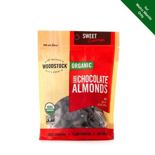 Woodstock Farms Organic Dark Chocolate Almonds 184g