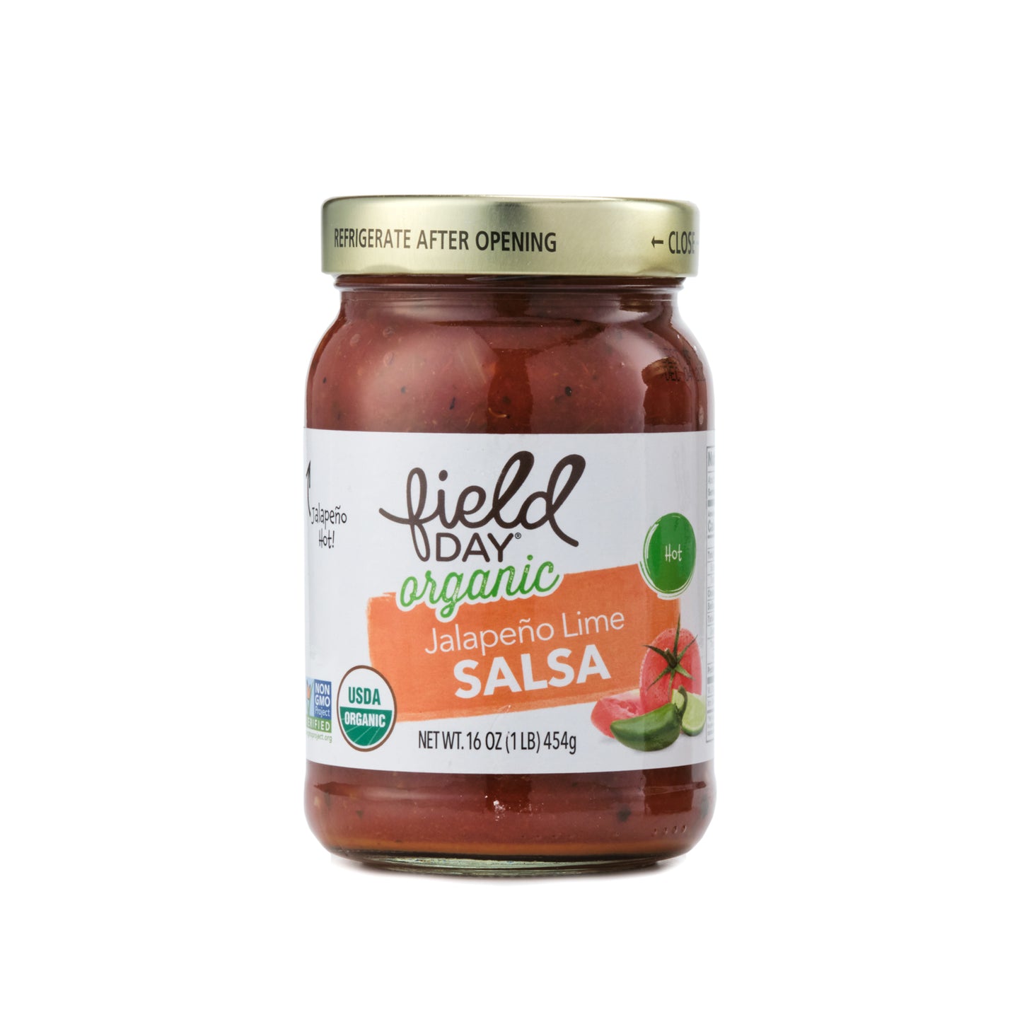 Field Day Organic Jalapeño Lime Salsa Hot 454g