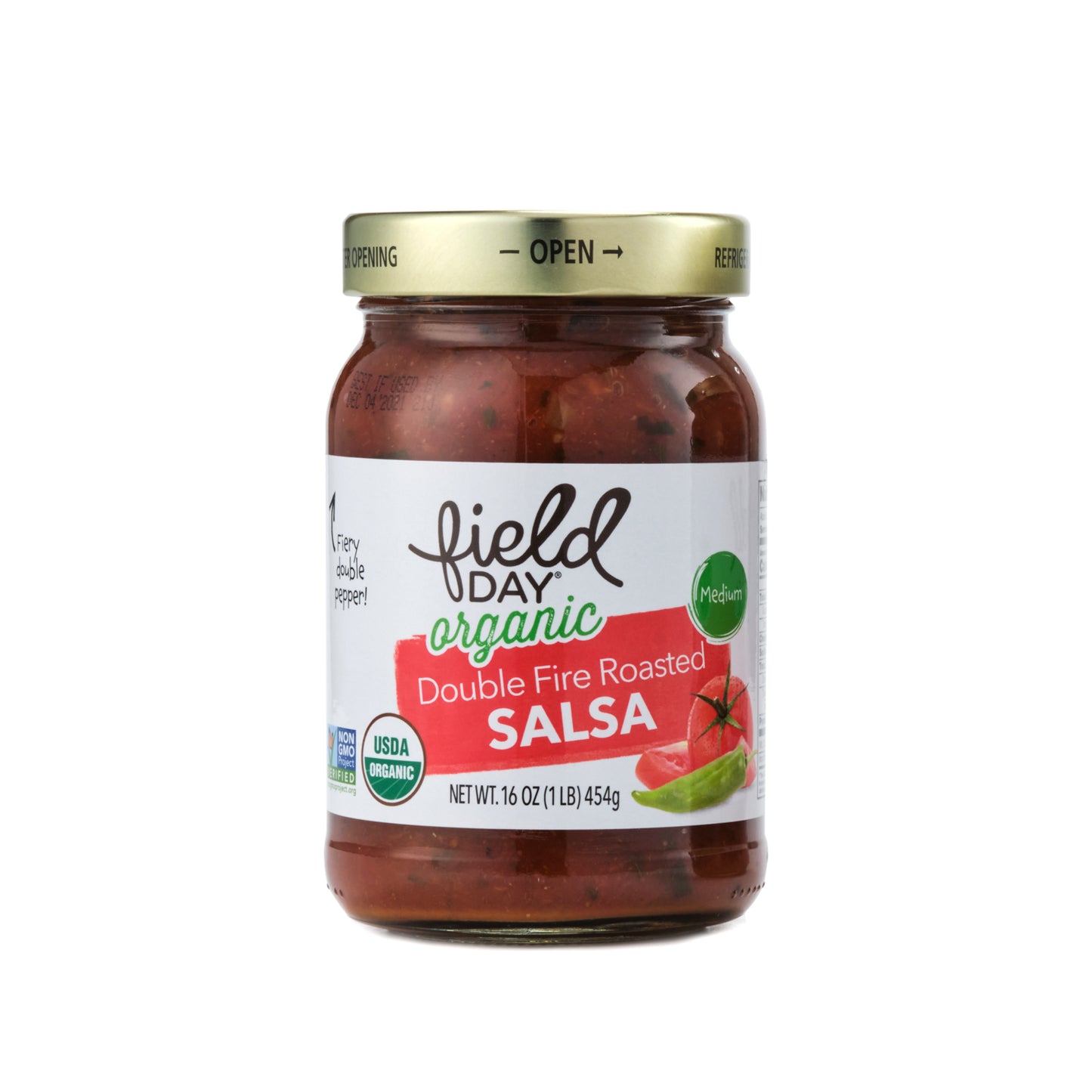 Field Day Organic Medium Double Fire Roasted Salsa 454g