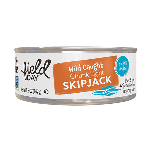 Field Day Wild Caught Chunk Light Skipjack Tuna No Salt Added 142g