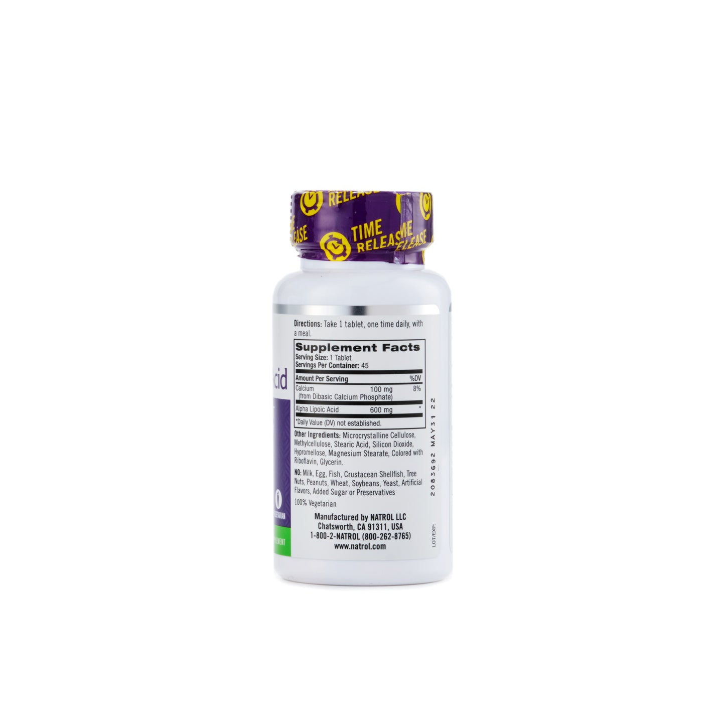 Natrol Alpha Lipoic Acid Antioxidant Protection 600mg 45 Tablets