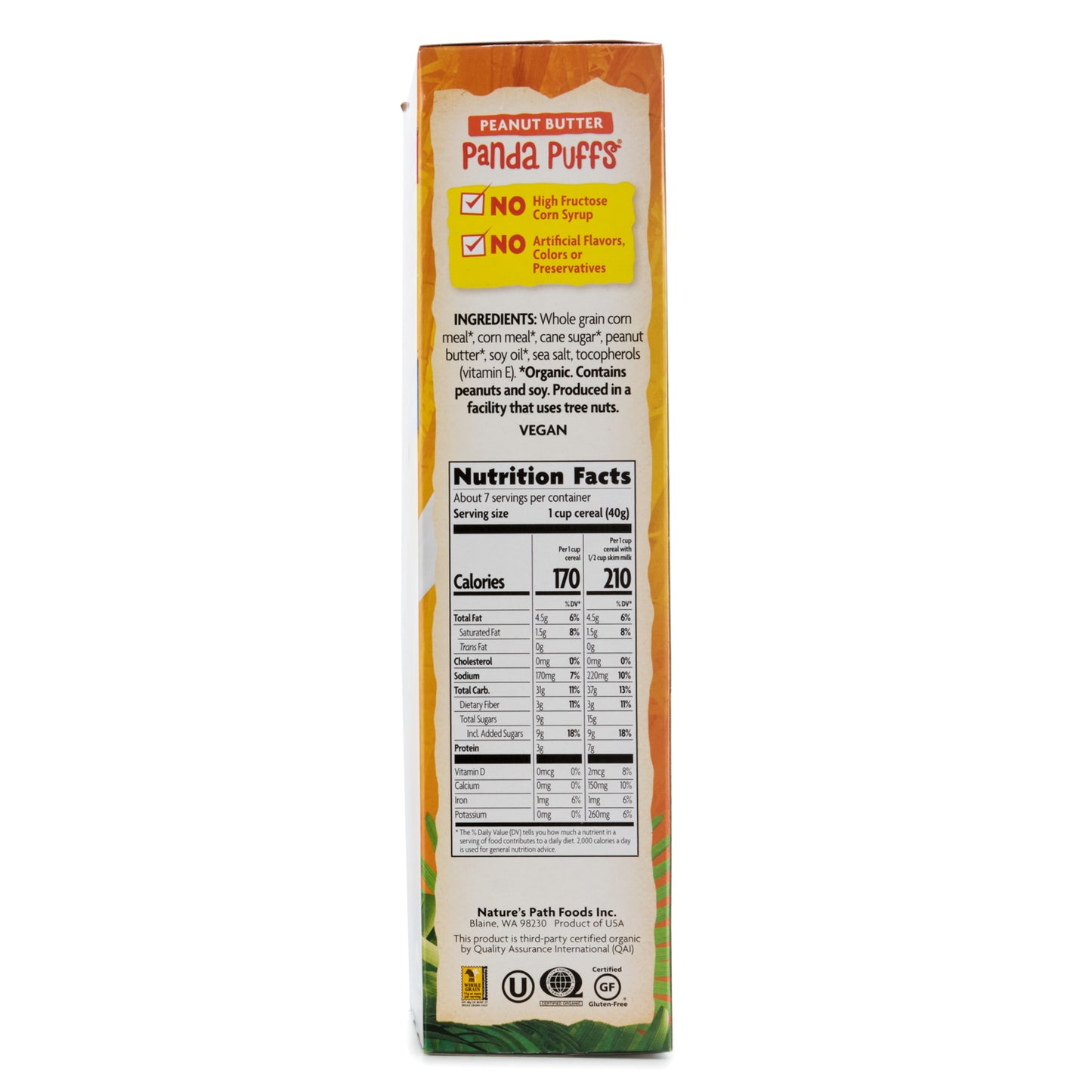 Envirokidz Organic Peanut Butter Panda Puffs 300g