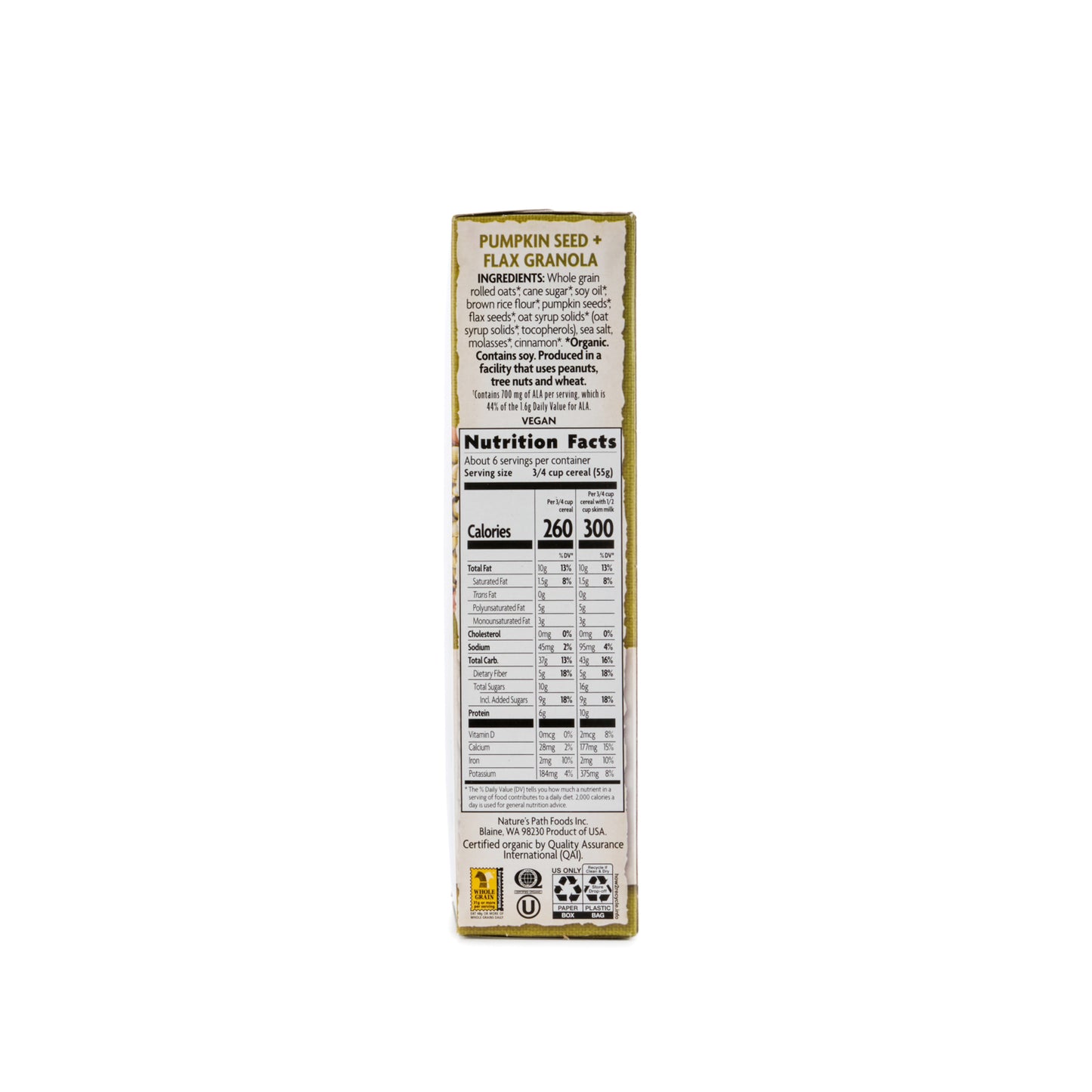 Nature's Path Pumpkin Seed + Flax Granola 325g